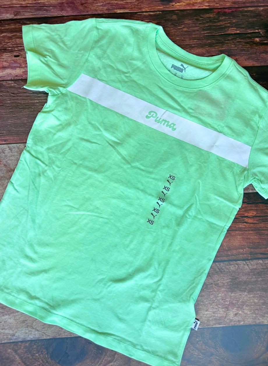 Playera Menta con Blanco - Puma