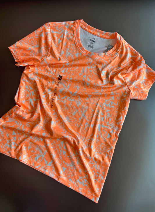 Playera Blanco con Naranja Fosfo - Under Armound